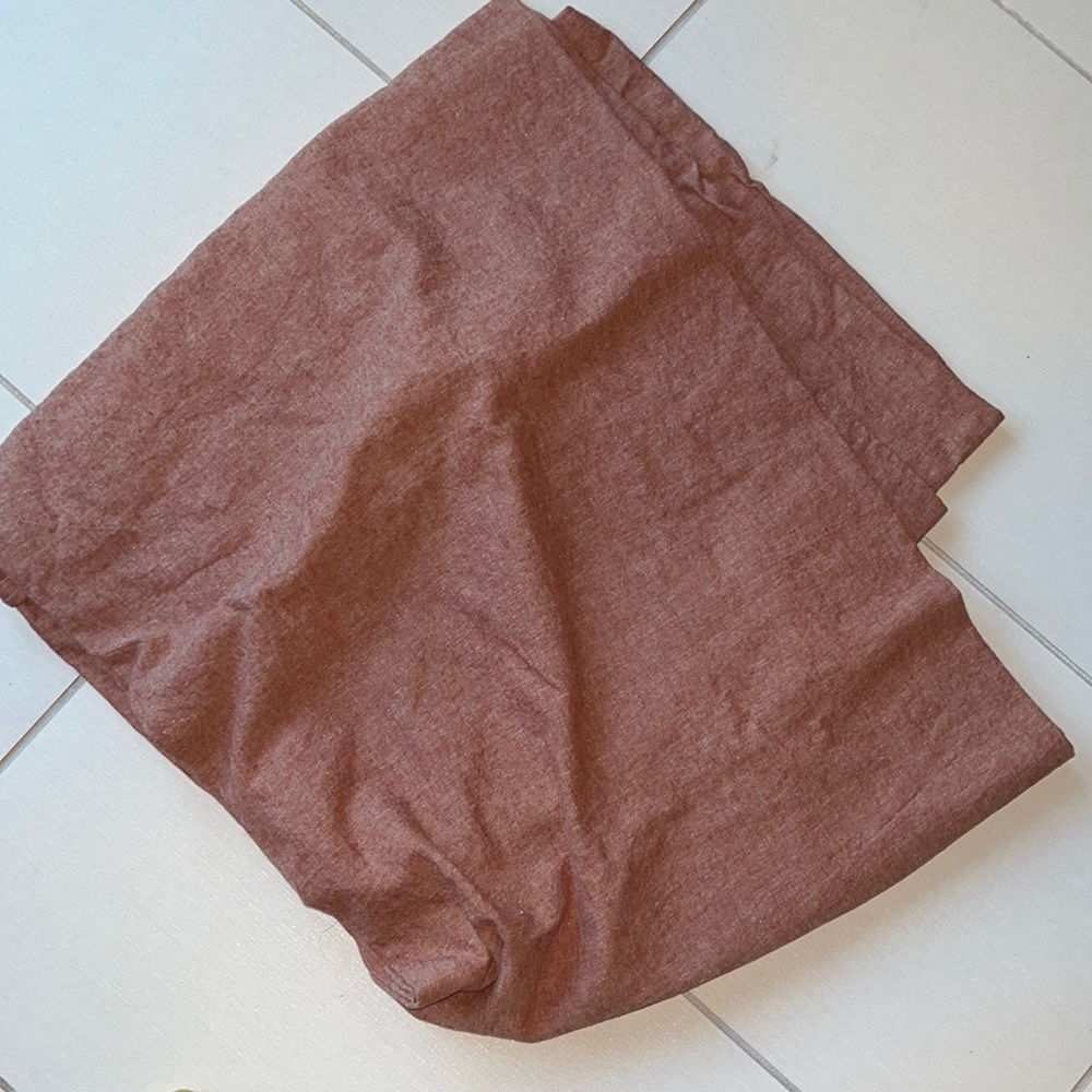 Linen blend rust shower curtain ( please read )